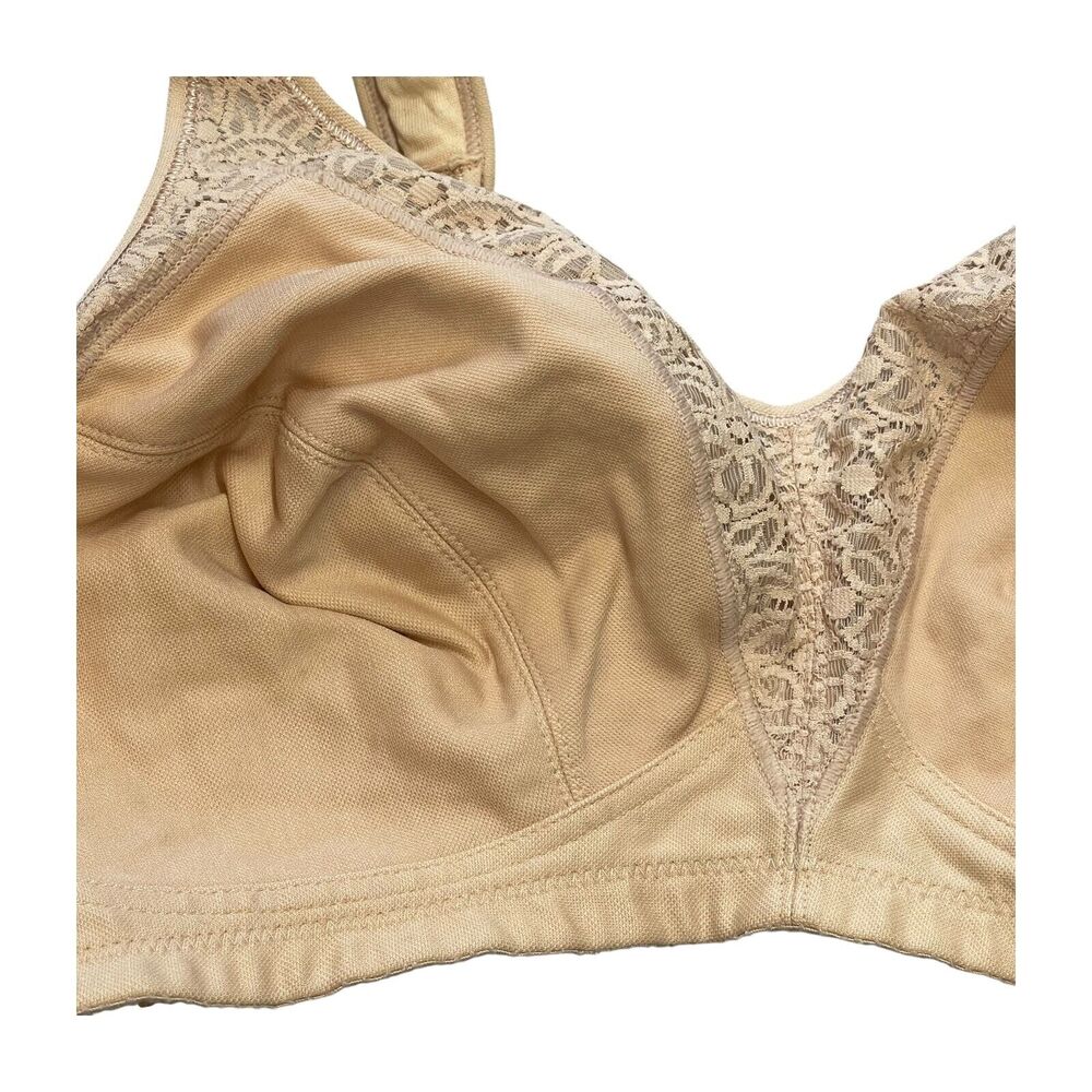 Underscore Full Coverage Bra Women's 38D Beige Lace Wireless Adjustable Strap - Picture 4 of 6